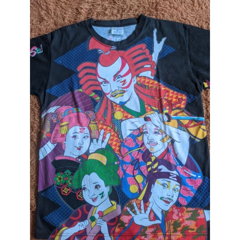 SUKAJAN T SHIRT VINTAGE JAPANESE FULL PRINT