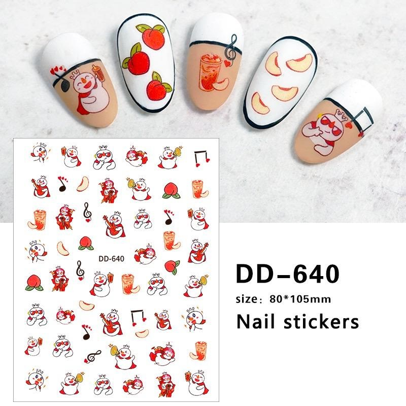 Stiker Kuku 3D Motif Mickey Mouse dan Hello Kitty/ Nail Stiker Abstrak Decal / Nail Art / MIXUE