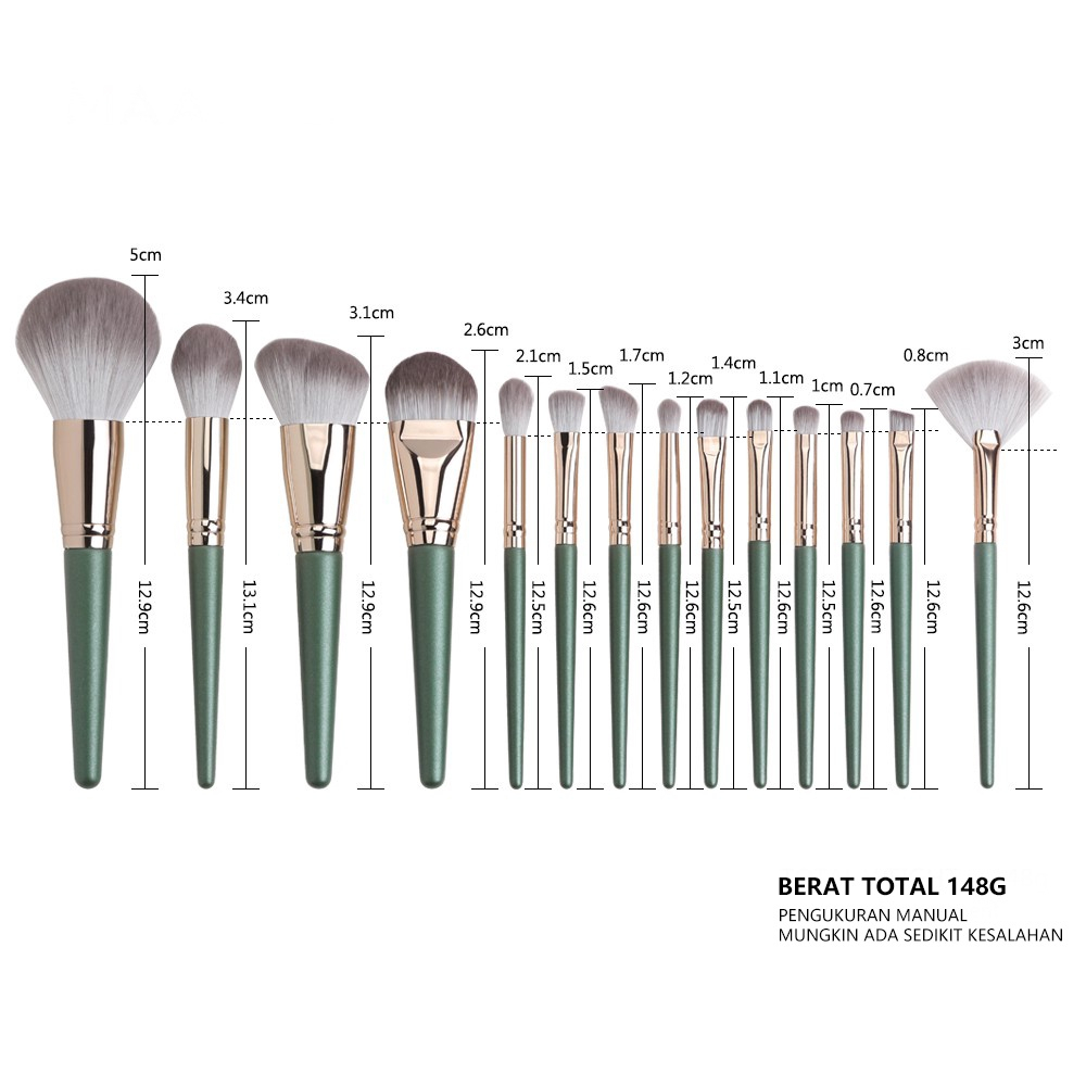 MAGEFY 14pcs/set Brush Kosmetik/Makeup Profesional Bulu Lembut Untuk Bibir Brush Kosmetik 1340