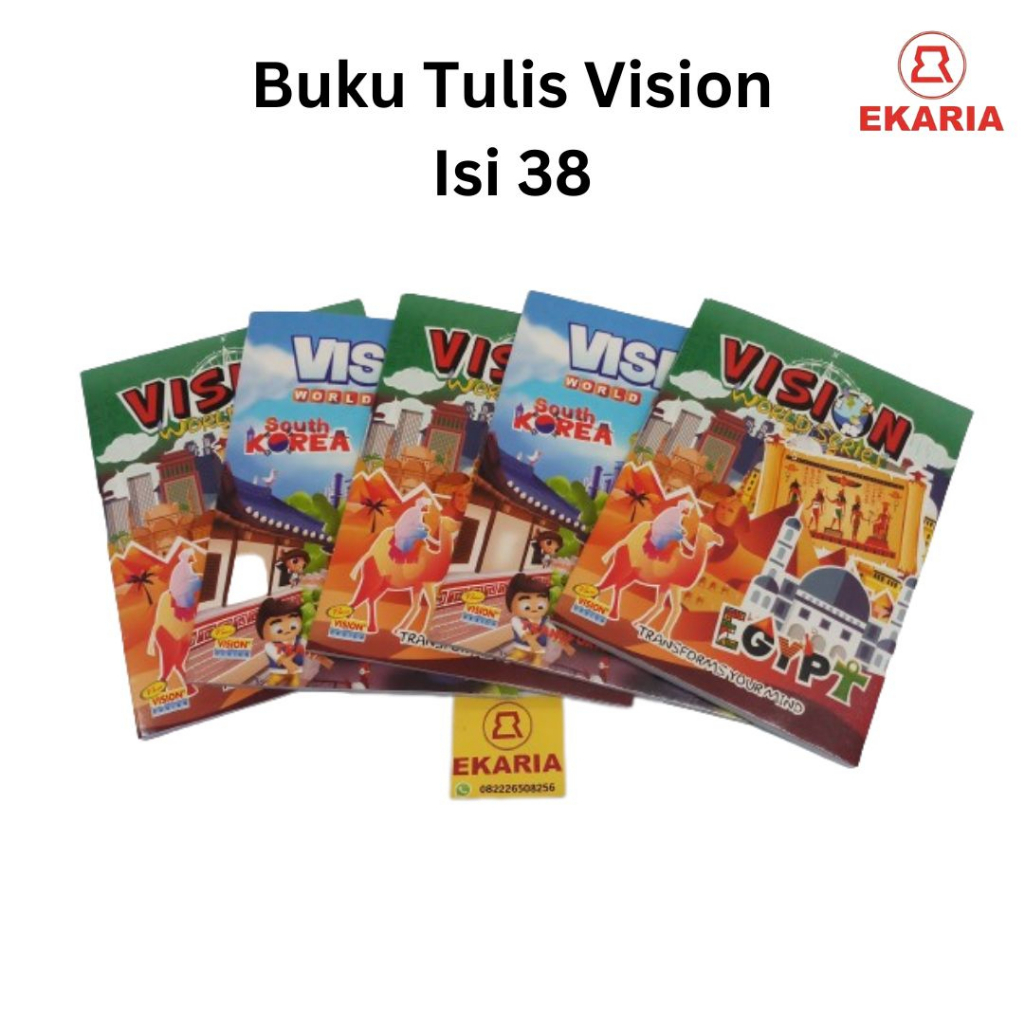 

Buku Tulis Vision | 5 pcs Buku Tulis Buku Catatan Vision Isi 38 Lembar | EKARIA STATIONARY