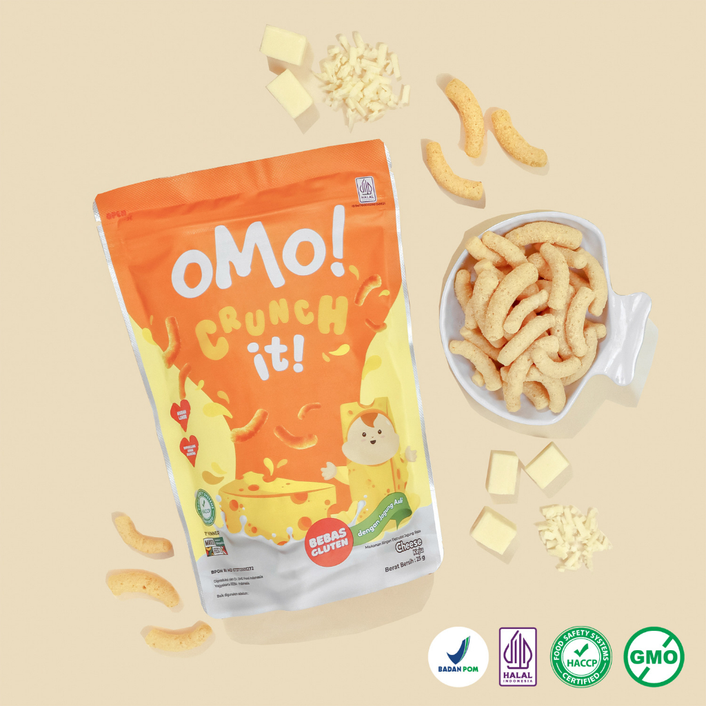 OMO! CRUNCH IT CHEESE - Snack Sehat Bayi 8 Bulan++