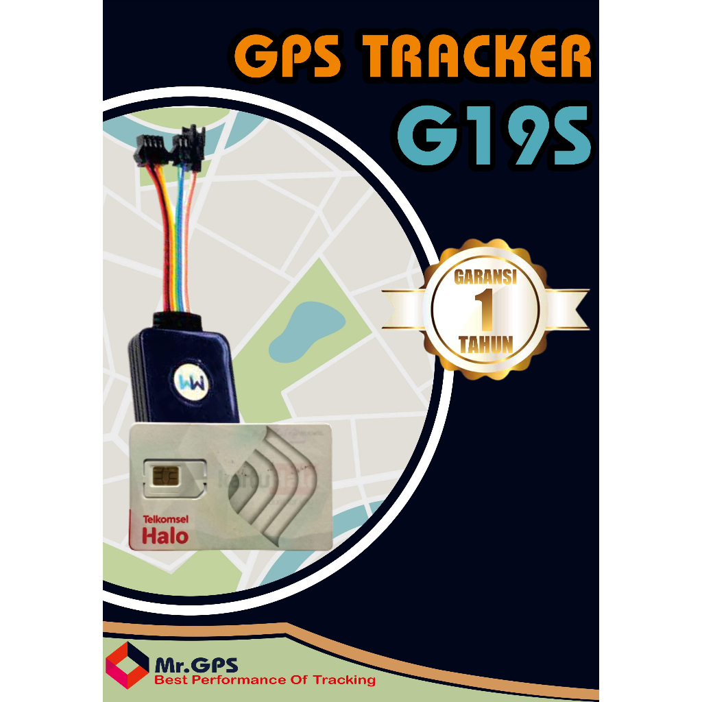 PAKET GPS G19S / BERLANGGANAN KARTU HALO DAN APLIKASI GPS SELAMA 1 TAHUN