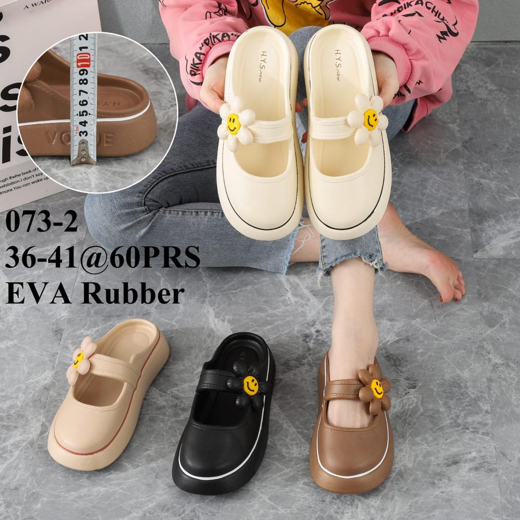 Sandal Wanita Wedges Import / Sandal Jelly Selop Karet Import KEKINIAN CUTE 073-2