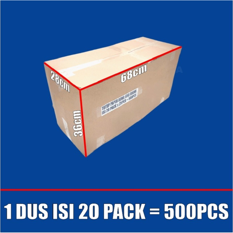 Tutup Paper Bowl 650ml n 800ml Per Pack 25pcs Hanya Lid Tutup Mangkok Kertas Surabaya