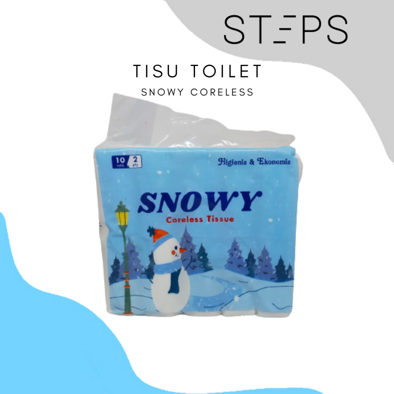 Tisu Toilet non-core 10 roll Tissue Bathroom Coreless 10roll Snowy / Tisu Toilet Coreless SNOWY 10roll