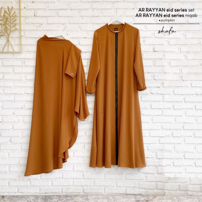 Ar Rayyan Eid series Gamis set [Pumpkin] by Shafa Jilbab