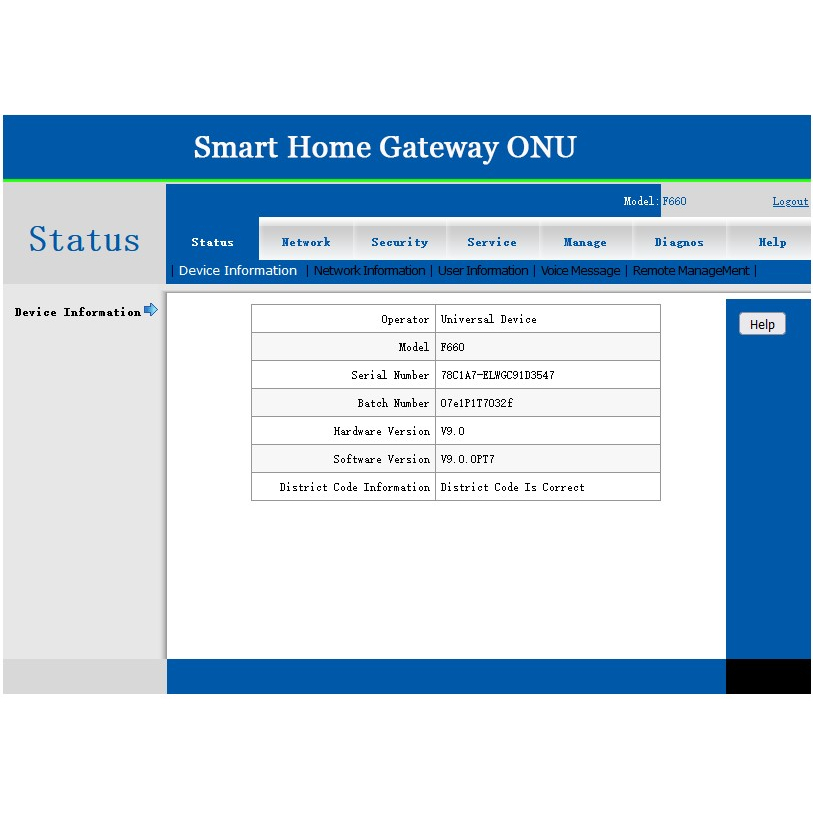 ONU ONT GPON ZTE F660v9 1GE+3FE+1TEL+1USB+WIFI SUPPORT OMCI NEW