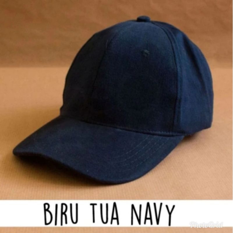TOPI BASEBALL RAFEL PREMIUM POLOS BELAKANG RING BESI - BIRU NAVY