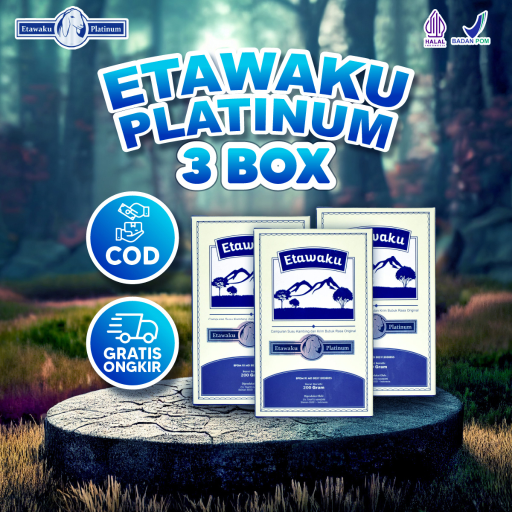 

Susu Etawaku Platinum Original Bantu Atasi Masalah Pernapasan Tulang dan Sendi Paket 3 Box Isi 200gr
