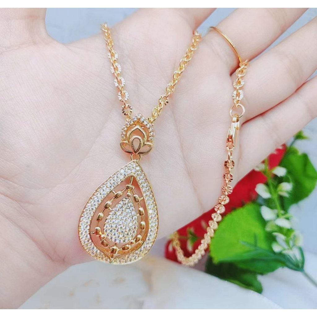 Kalung Xuping Mata Full Lapis Emas Perhiasan Fashion R5/R6/R7/R8