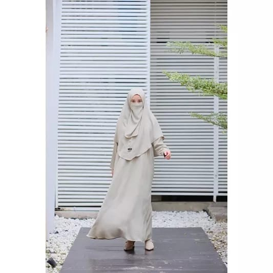 Gamis Ameera Abaya Set (Khimar Standar + Free Cadar)