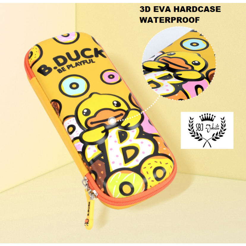 Tempat pensil smiggle lookalike 3D EVA Hardcase BDUCK ORIGINAL Waterproof