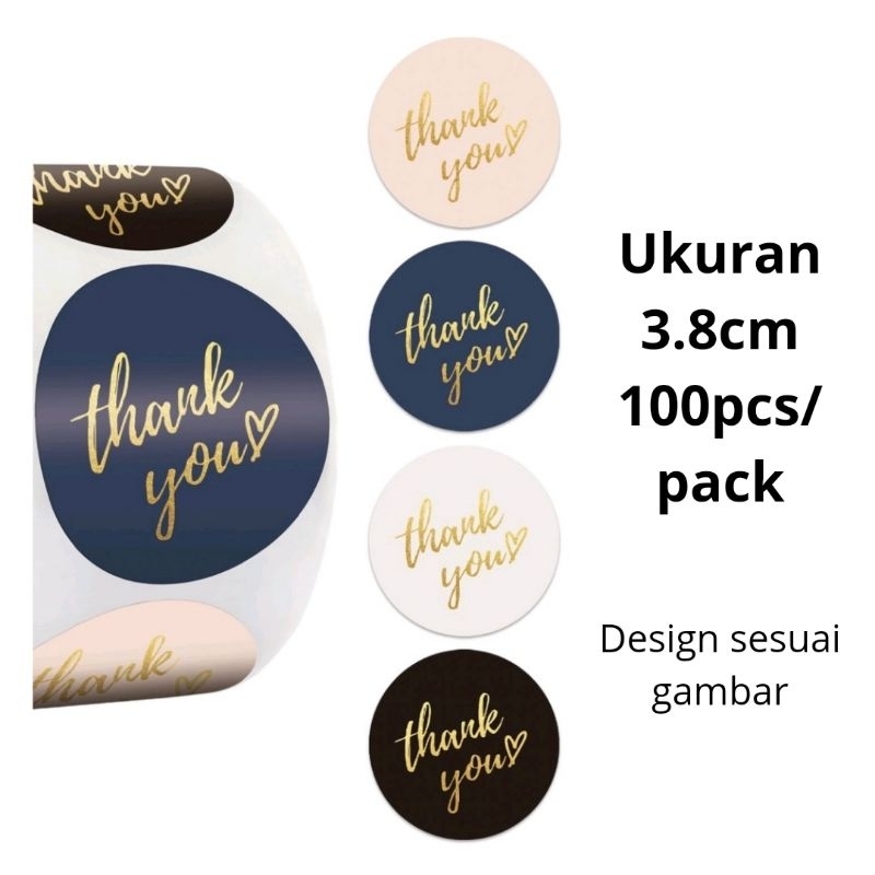 

Sticker Label Makanan Souvenir Terima Kasih Stiker Thank You 3.8cm 100pcs