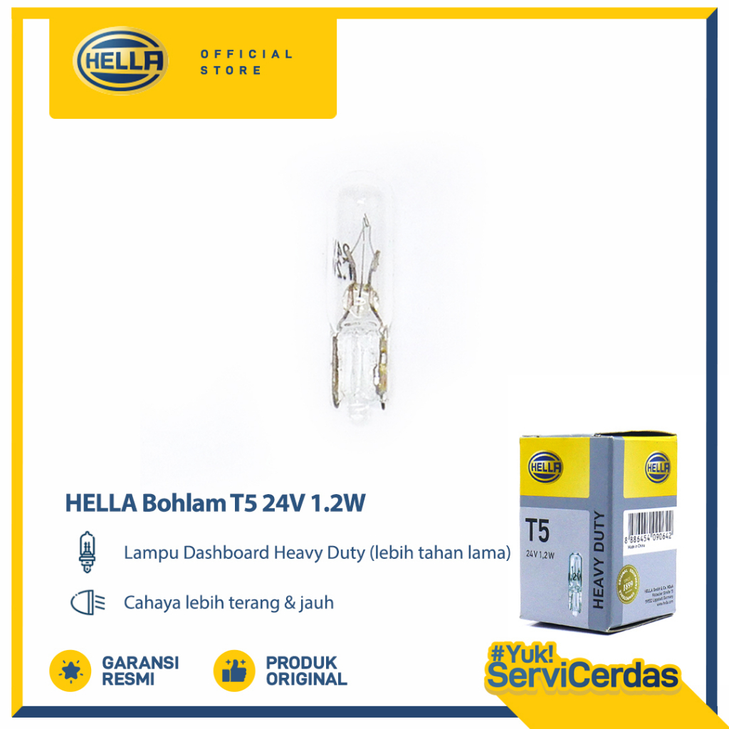 Lampu Dashboard Mobil HELLA 1,2W 24V - Bohlam Mobil