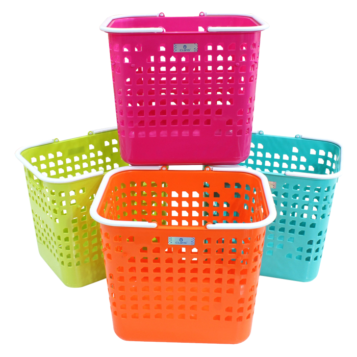 Keranjang Pakaian Baju Laundry Basket Plastik Handle Claris 2396