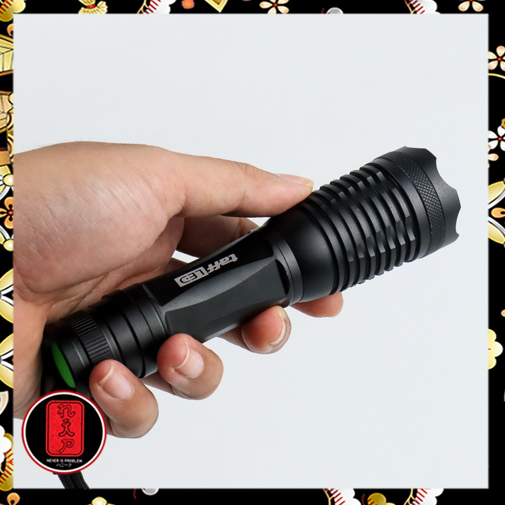 TaffLED Senter LED Tactical Cree XM-L T6 8000 Lumens - F18 - Black