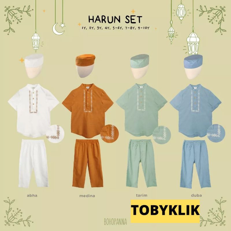 BOHOPANNA - HARUN SET BOHOPANNA - RAYA COLLECTION / Baju Koko Anak