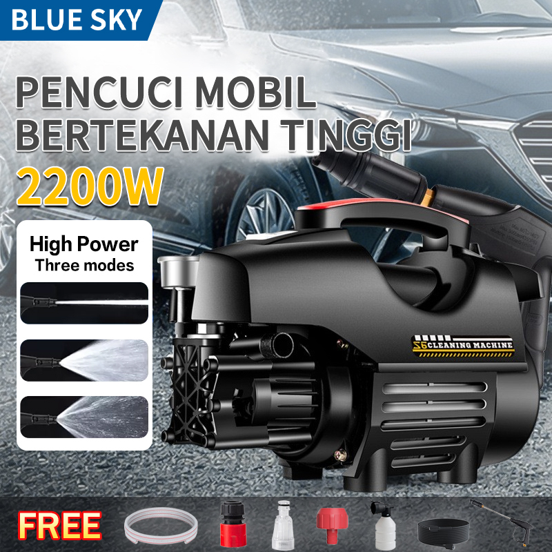 BLUE SKY 2200W mesin cuci mobil tekanan tinggi / Pressure washer/Jet cleane / Alat steam cuci motor &amp; mobil