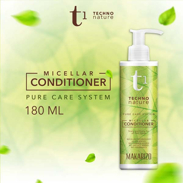 [PER PCS] [RAMBUT BERKILAU | ANTI LEPEK | SHAMPOO | CONDITIONER] [180ML] [BPOM] Makarizo T1 Techno Nature Micellar Shampoo_Cerianti