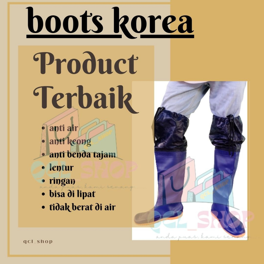 SEPATU BOOTS KOREA 60CM ANTI AIR