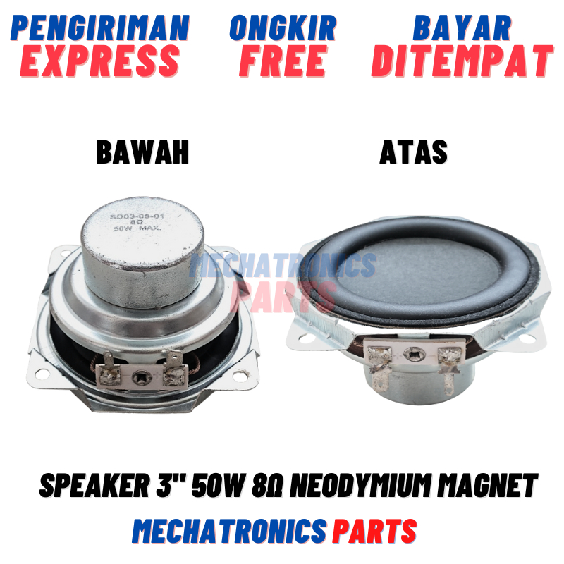 Speaker 3&quot; 50W 8Ω Neodymium Magnet HIFI Mid-Woofer Low Bass High Power