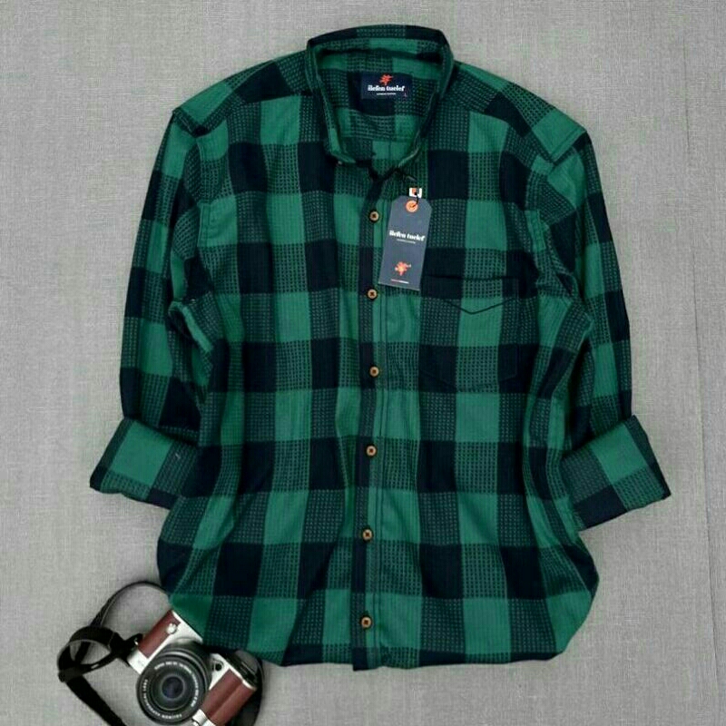 Kemeja Flanel Pria Lengan Panjang Ilefen Tuelef 006