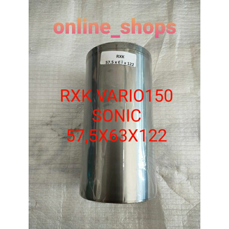 Cylinder liner foring boring rxk sonic vario 150 4t 2t bore up lubang 57.5 luar 63 panjang 122 mm LM