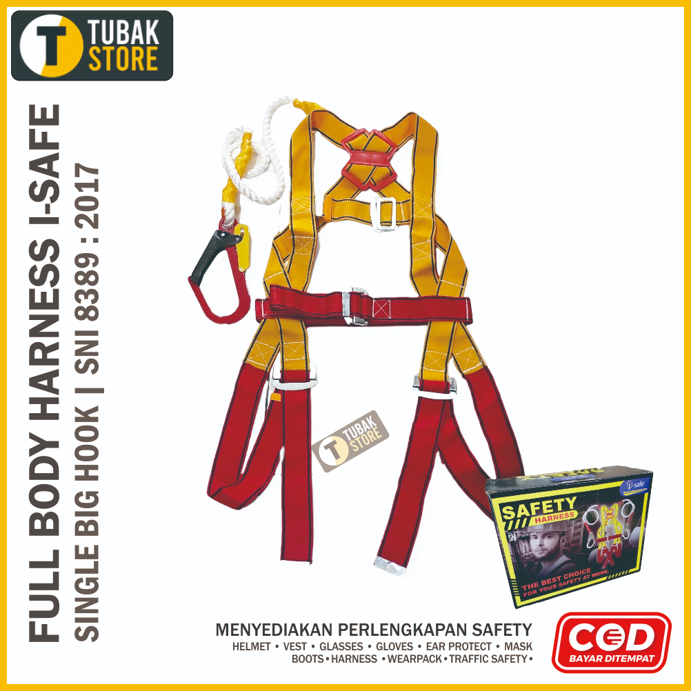 FULL BODY HARNESS SNI / SAFETY HARNESS i-SAFE SINGLE HOOK BESAR