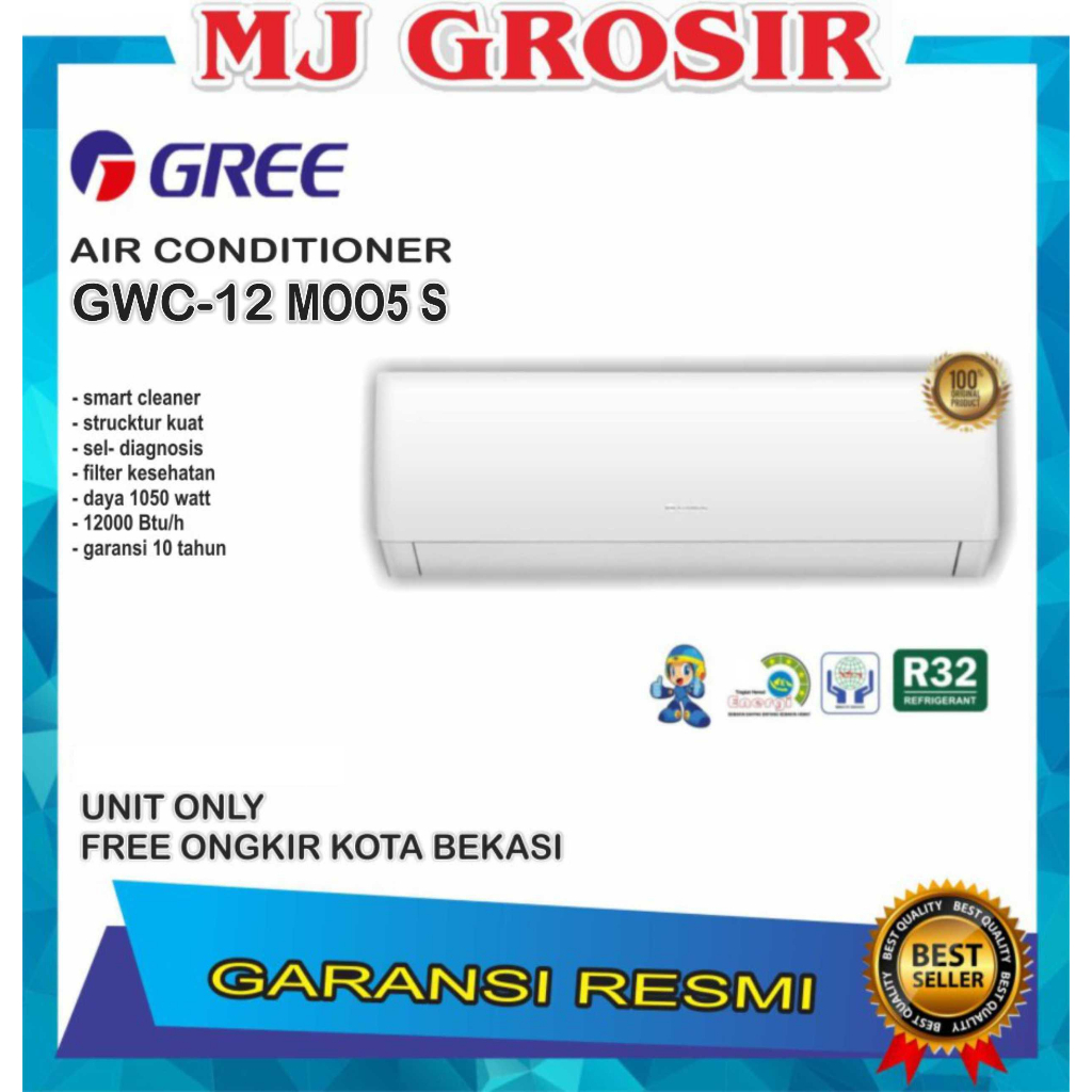 AC GREE GWC 12 MOO5S 1.5PK R32 STANDARD SUPER COOL UNIT ONLY