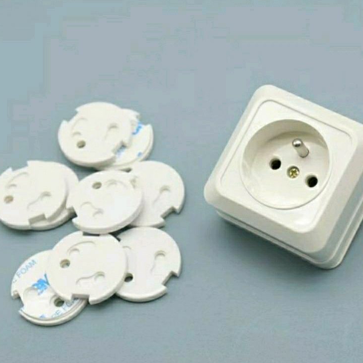 Pengaman Stop Kontak Penutup Colokan Listrik Putar Dengan Perekat