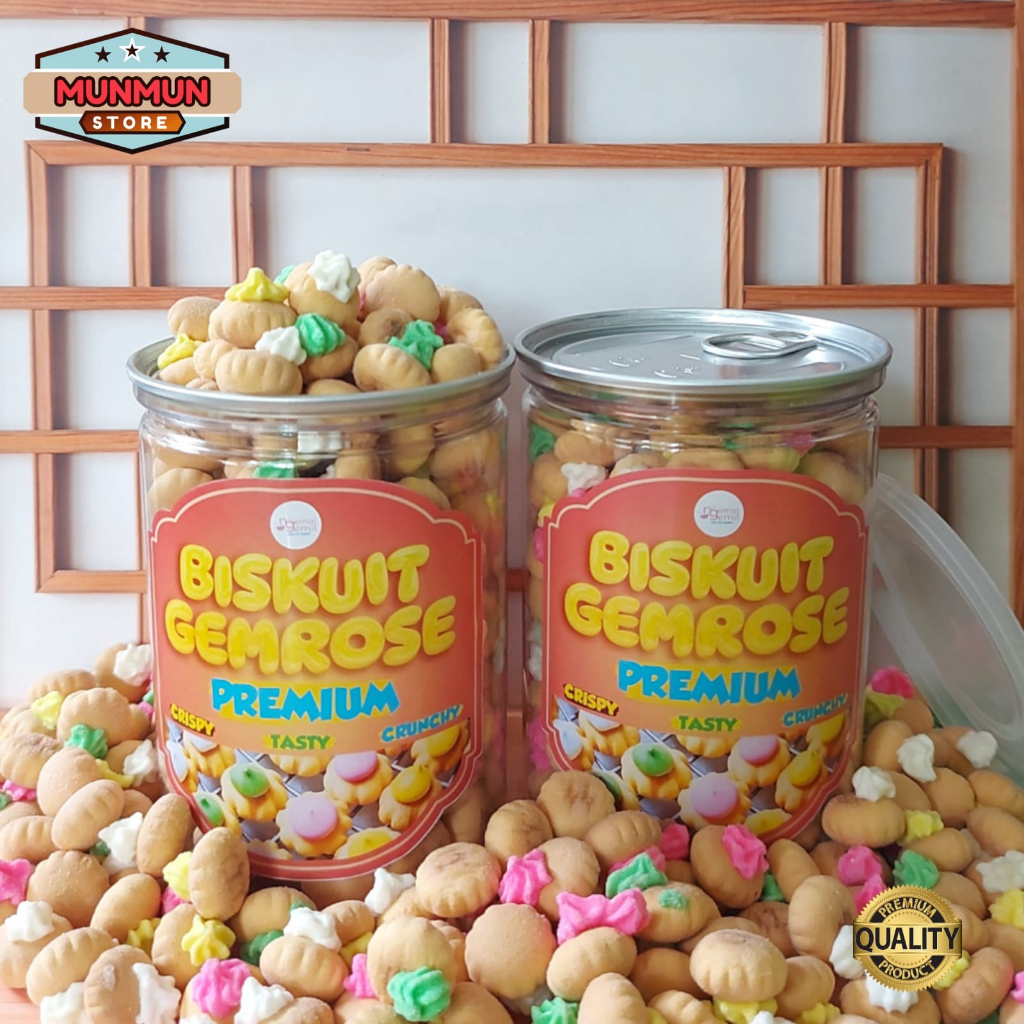 

Pet Can Biskuit Gemrose Diamond Biskuit Gula Kualitas Premium