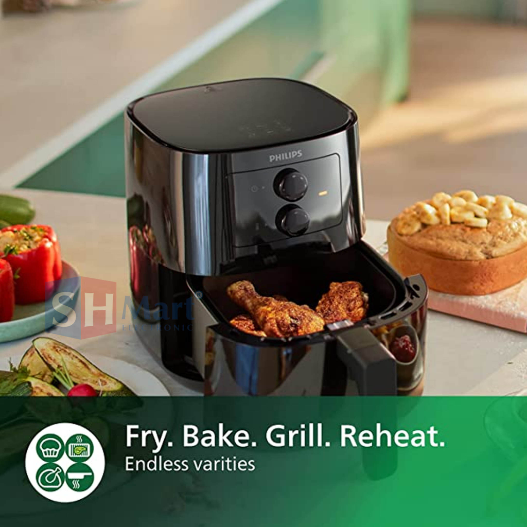 AIR FRYER PHILIPS HD9200/91 LOW WATT 800 WATT KAPASITAS 4,1 LITER GARANSI RESMI