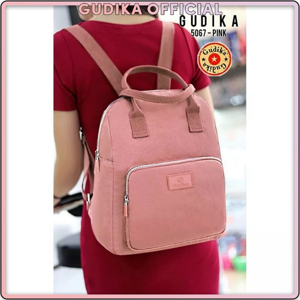 GUDIKA 5067 | Backpack Waterproof Wanita Tas Ransel Laptop Anti Air Import Original | Ransel Cewek | Ransel Perempuan | Tas Wanita