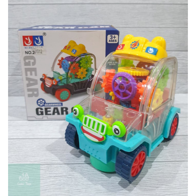 

Unik Mainan Gear Car Transparent Mobil Mobilan Light Sound BC1012 Limited
