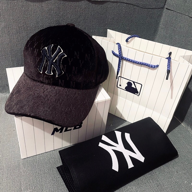 TOPI MLB CAP NEW YORK MONOGRAM BROWN FONT BLACK