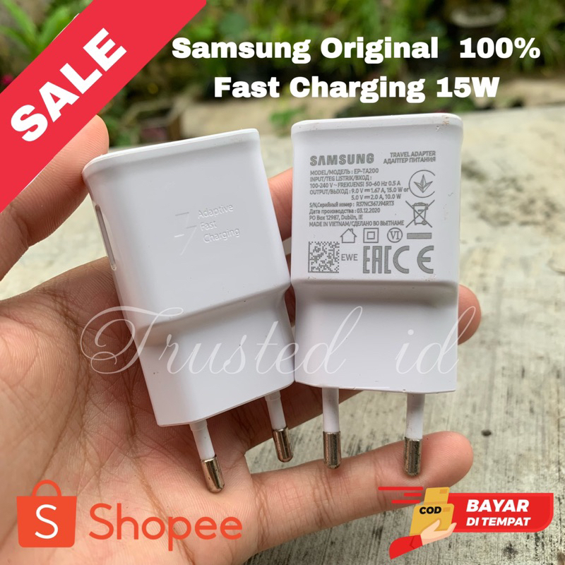 adaptor Samsung 15W Fast charging Original bekas bawaan hp asli