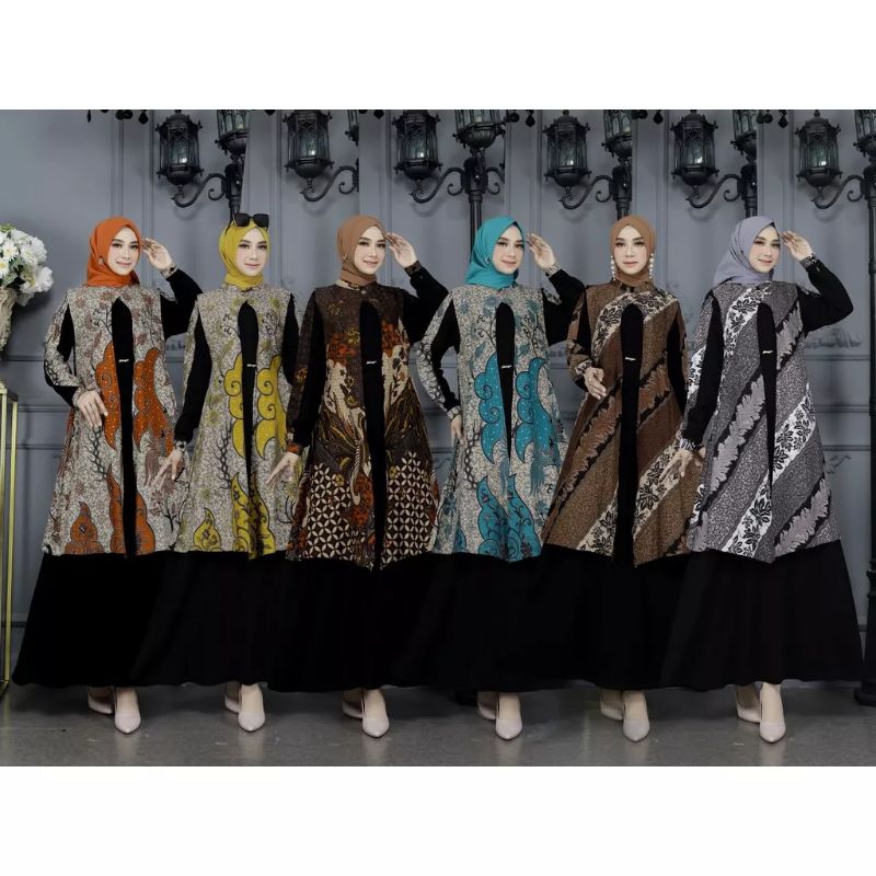 gamis Davina kancing 1 demam model terbaru 2023