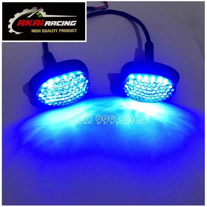 Sein Tempel Oval Akai R Cr-5551 Lampu Sen Tempel Universal Buat Cbr ,R15 ,R25 ,Ninja ,Gsx Dan Motor Lainnya