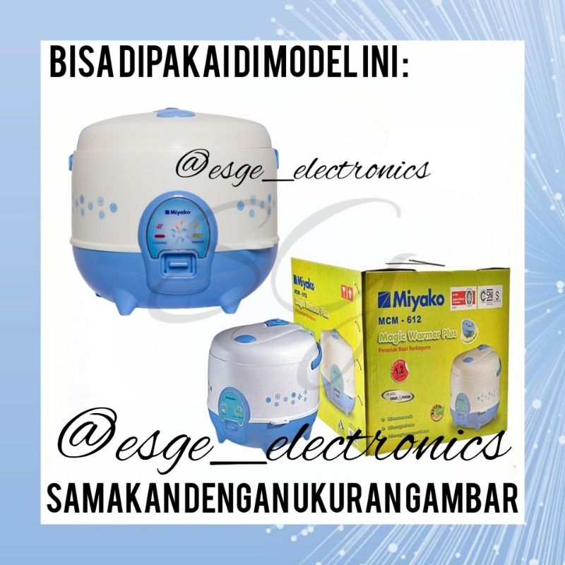 ORIGINAL PANCI MIYAKO MAGIC COM TINGGI 11 CM 1.2 L MCM 512 MCM 612 PANCI TEFLON RICE COOKER MIYAKO