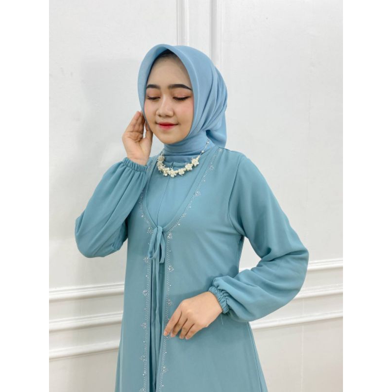 PB Prilly busana - Shabira Gamis Malaysia Ceruty - Gamis Busui - Dress Payet