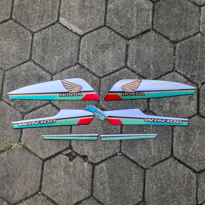 Striping Stiker List Body Honda Win 100 Tahun 1996-1997 Warna Hijau
