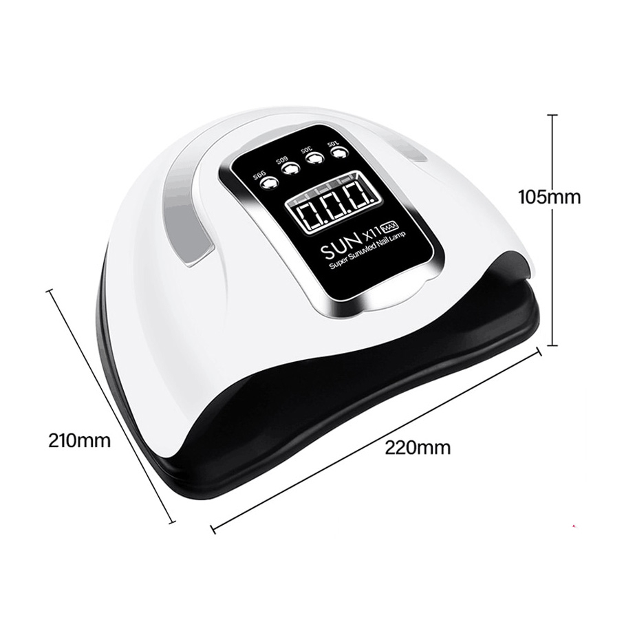 SUN Pengering Kutek UV Lamp Nail Dryer Sensor with LCD Display - X11 MAX - White