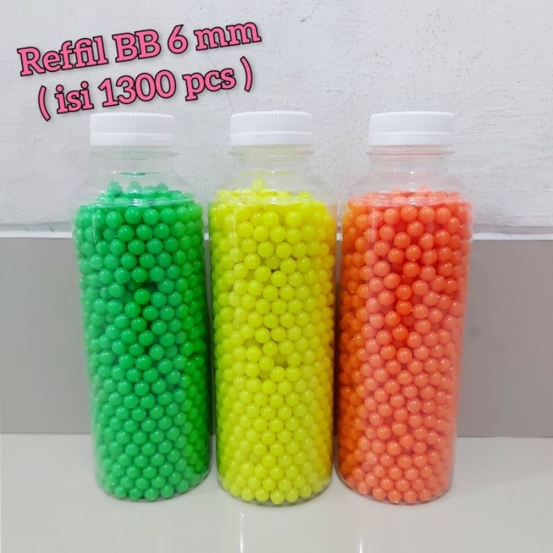 Reffil Pluru plastik 6 mm kemasan botol untuk Dcobra Black Mamba Azzuri dll