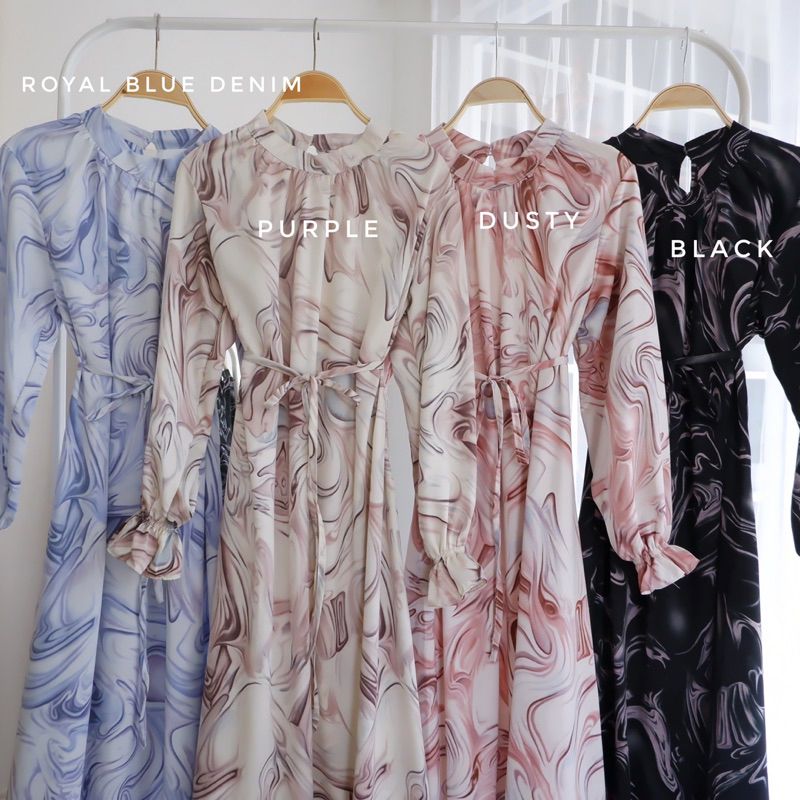 Dealova Dress Love Silk || Dress Casual Dress Kondangan Silk