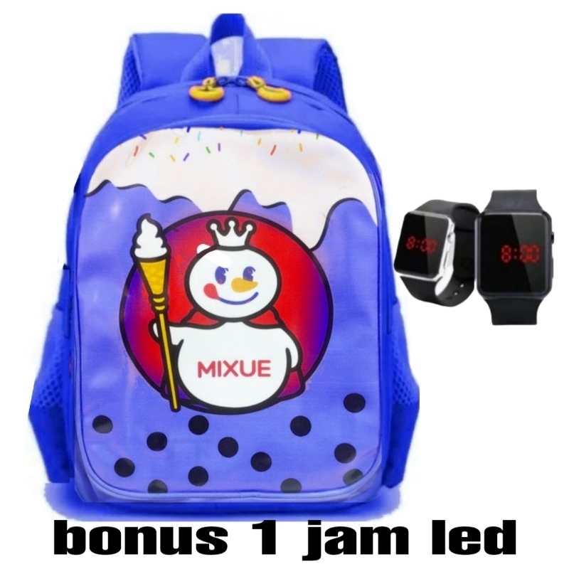 tas anak perempuan - tas sekolah anak - tas anak cewek - ransel sekolah anak perempuan - tas anak lucu (bonus jam led)