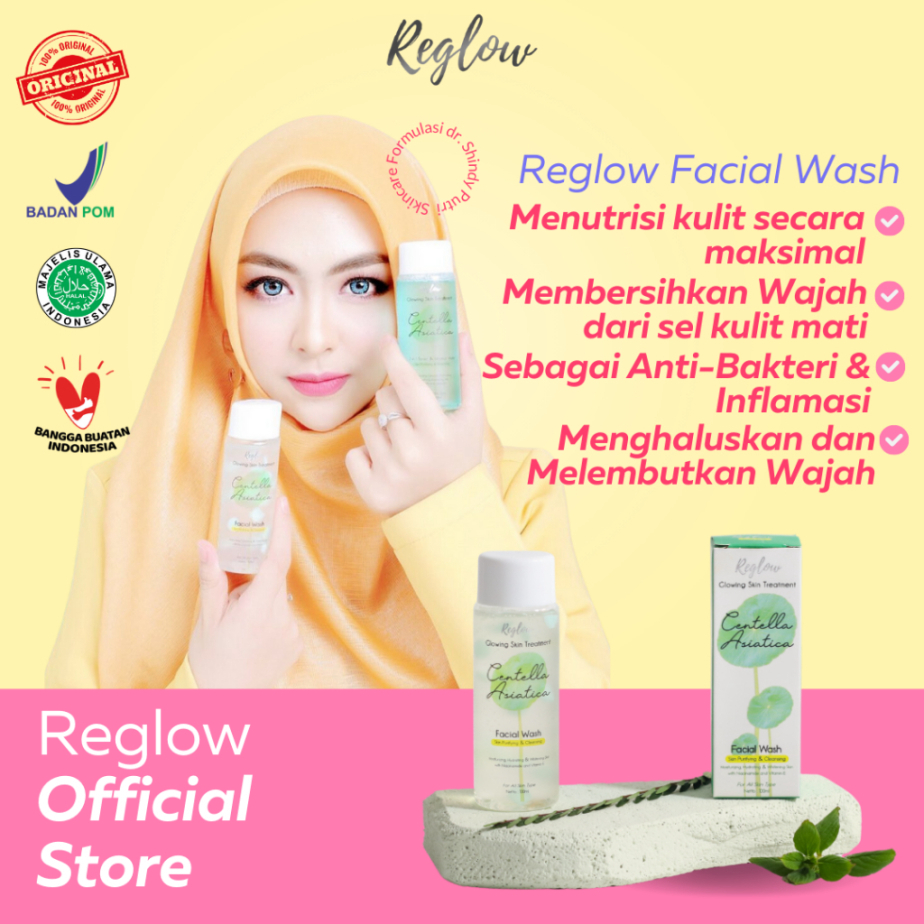 Facial Wash Reglow Sabun Wajah Perawatan Muka Berjerawat Berminyak Penghilang Bekas Jerawat Flek Hit