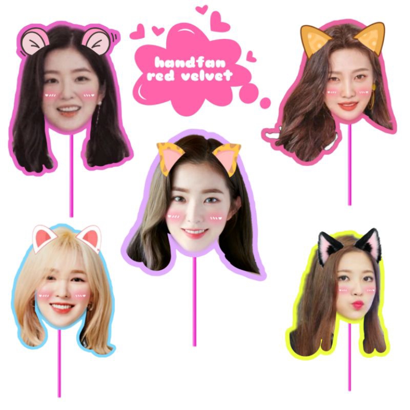 handfan redvelvet kipas konser kipas wajah redvelvet
