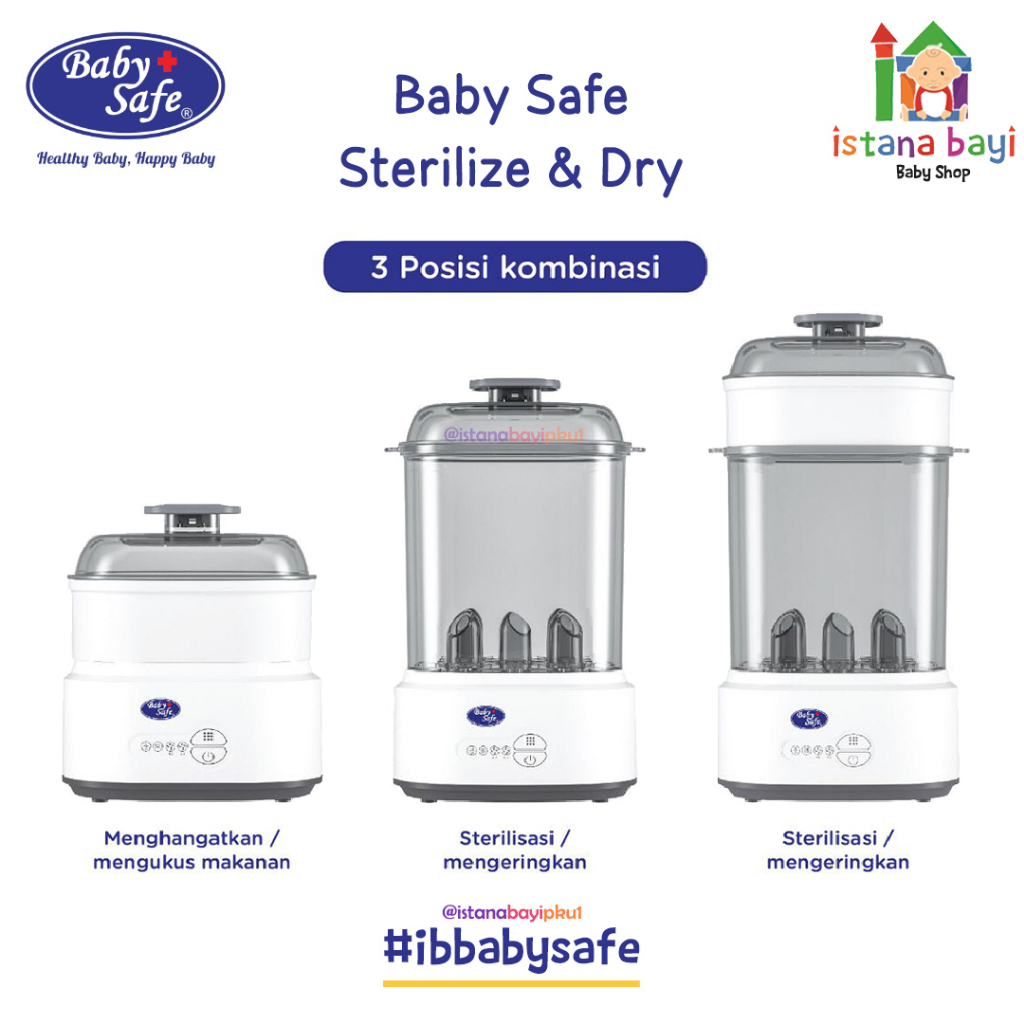 Baby Safe Sterilizer With Drayer STE02 / Alat sterilisasi digital