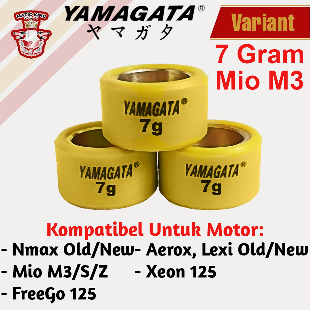 Roller Nmax Lexi Aerox MioM3/Z/125/GT125 Xeon Fino Fi Yamagata Racing 8 gr sd 13 gr jual satuan (1 pc)