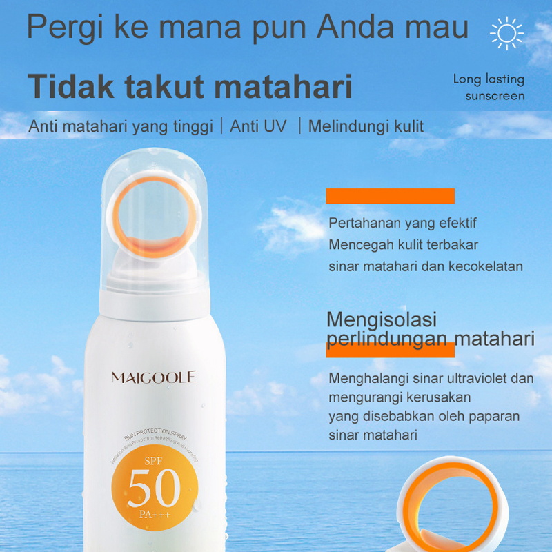 Sunscreen Mist 150ml SPF50 PA++++ Easy to apply Sunscreen Spray Anti UV Wajah/Body Spray Face Mist Spray Wajah Portable  Hydrating / Brightening / Soothing Face Sunscreen Sun Protection